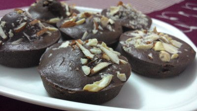 Choco almond muffins