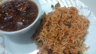 fried rice- Manchurian