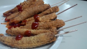 Golden fried babycorn