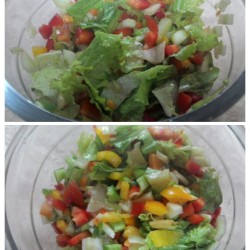 Cucumber-capsicum salad