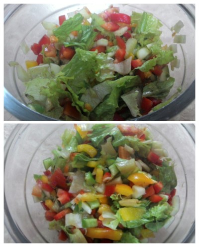 Cucumber-capsicum salad